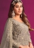 Net embroidered abaya style Anarkali suit in Grey colour 5001